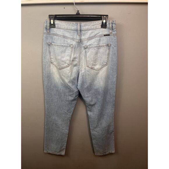 Kancan High Rise Ripped Boyfriend Mom Jeans Womens 3/25‎ Light Blue KC9176L - Picture 2 of 8